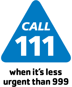 Call 111 when it's less urgent than 999